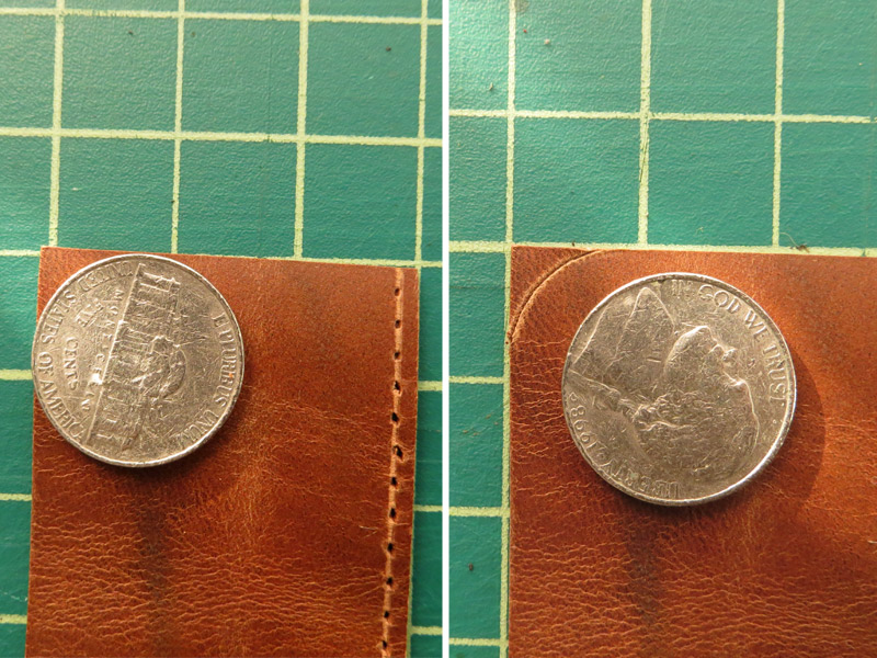 Coin Guide for Cutting Leather Curve