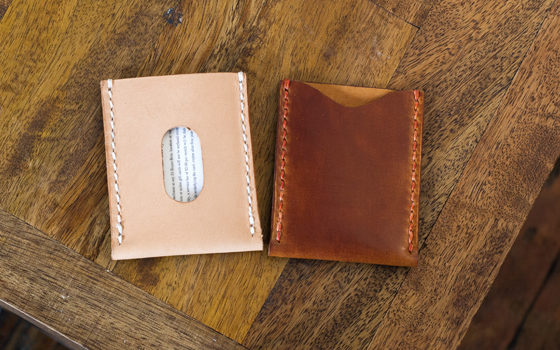 Make A Leather Card Sleeve Template - Tutorial