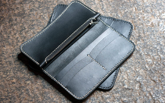 Make A Leather Zipper Long Wallet Template