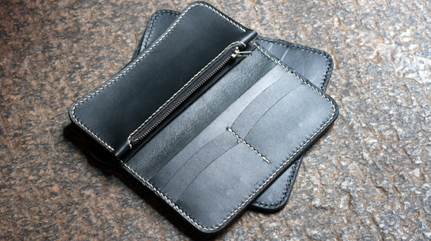 Make A Leather Zipper Long Wallet Template