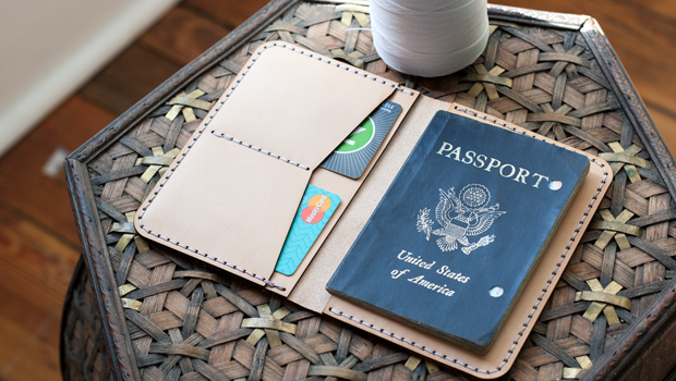Laser Cutting A Leather Passport Case