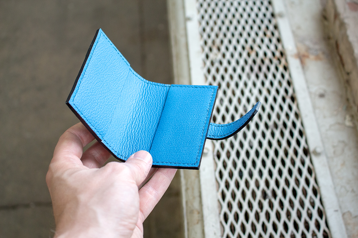 Making a luxury Hermes style leather card holder
