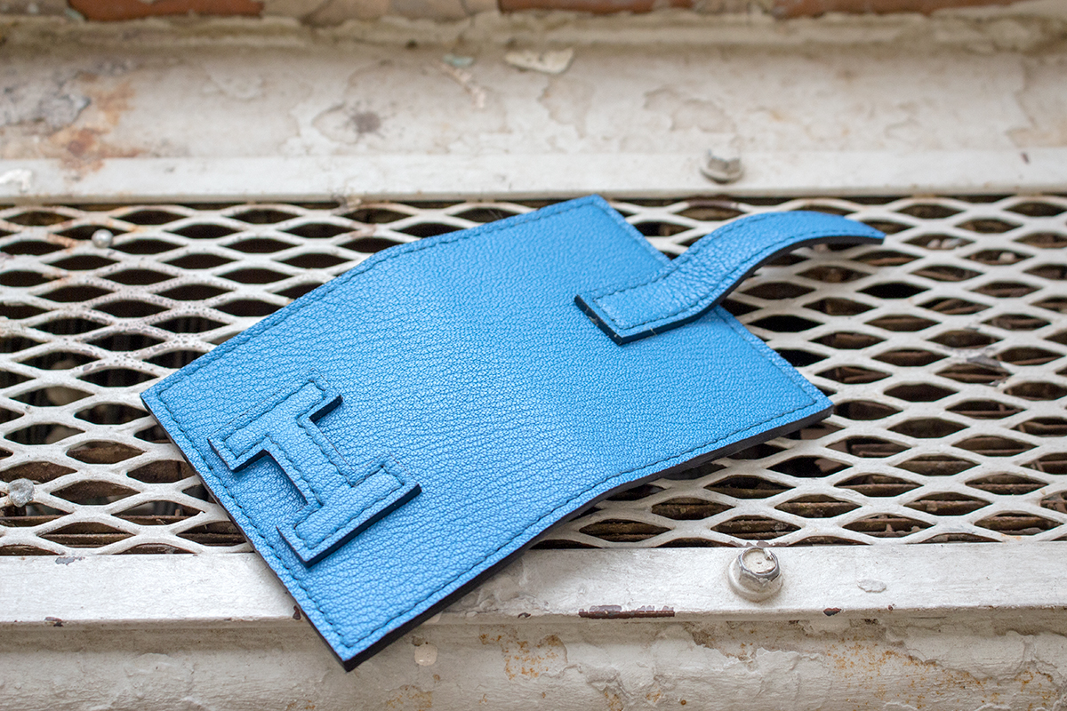 Making a luxury Hermes style leather card holder