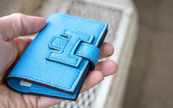 Making a Luxury Hermes Style Folded Card Holder