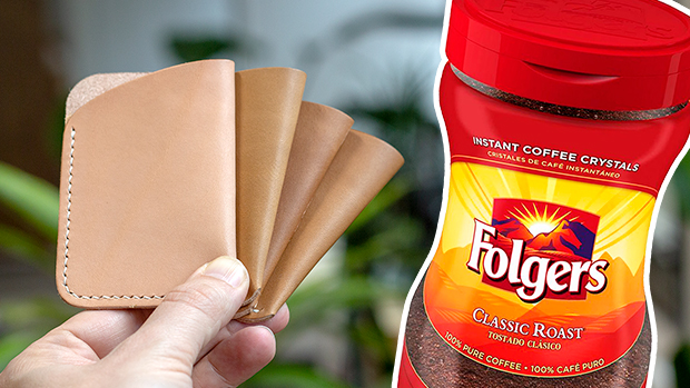 Dye Leather With Instant Coffee